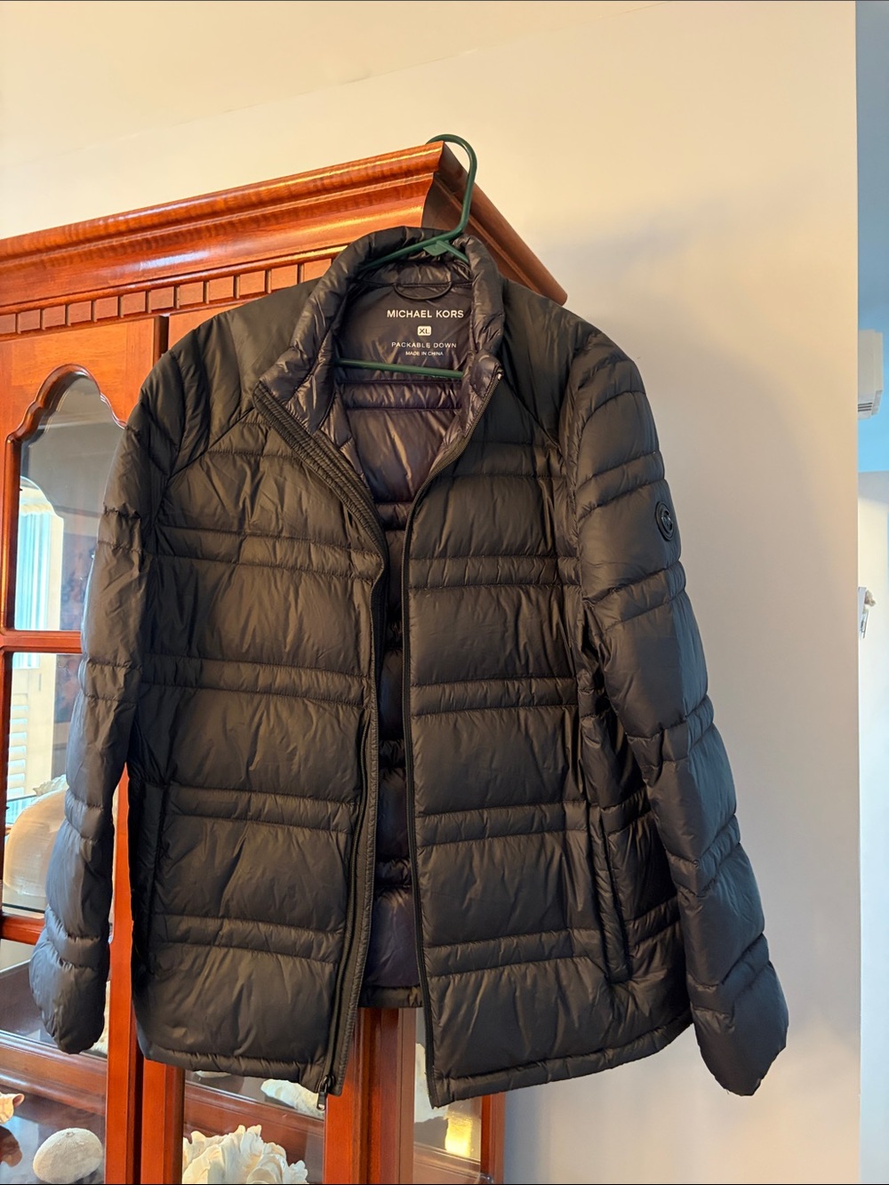 Michael Kors Men's Black Quilted Packable Puffer Jacket